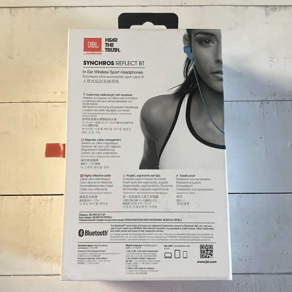 JBL Synchros Reflect BT Wireless Sport Headphones - Picture 6 of 7